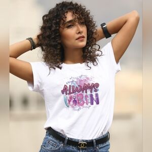 Always Vibin Made To Order Sublimation Tee Nwot!!!